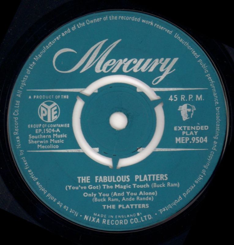 The Platters(7" Vinyl)The Fabulous Platters EP-Mercury-MEP 9504-UK-1956 ...