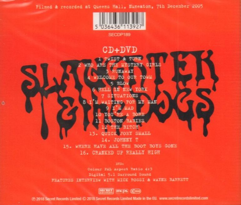 Slaughter And The Dogs(CD/DVD Album)Hell in New York - Live