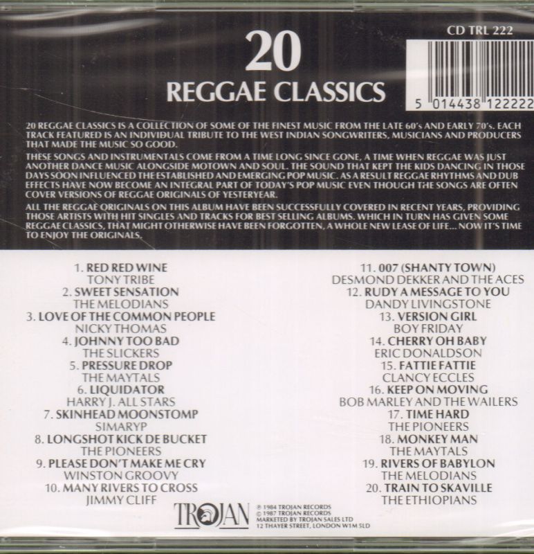 Various Reggaecd Album20 Reggae Classics The Music That Inspired A G New 5014438122222 Ebay